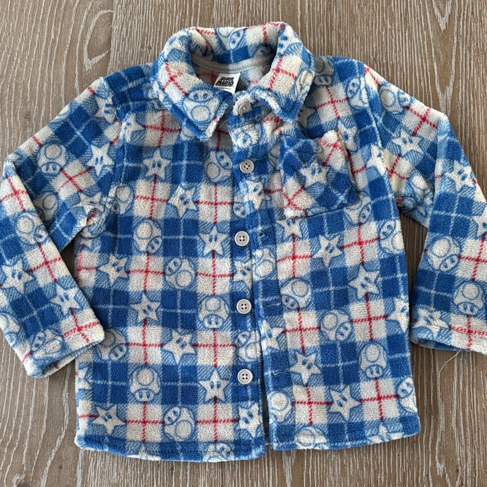 Nintendo Super Mario button-up long sleeve